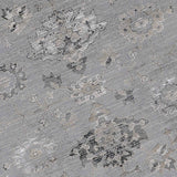 Found Fable Fairfield Grey Floral Woven Accent Rug — detail view 1