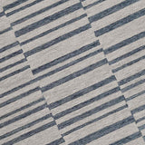 Ty Pennington Owens Blue White Broken Stripe Accent Rug — detail view 1