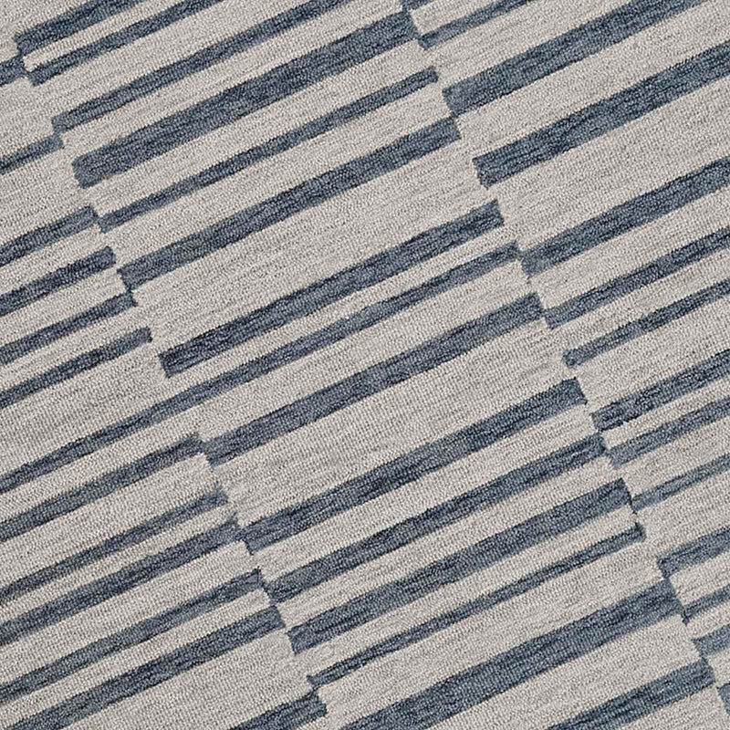 Ty Pennington Owens Blue White Broken Stripe Accent Rug
