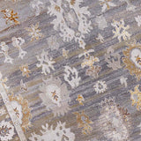 Found Fable Thornhill Grey Gold Floral Medallion Accent Rug — detail view 1