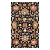 Pierce Black Multicolor Floral Design Accent Rug