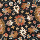 Pierce Black Multicolor Floral Design Accent Rug — detail view 1