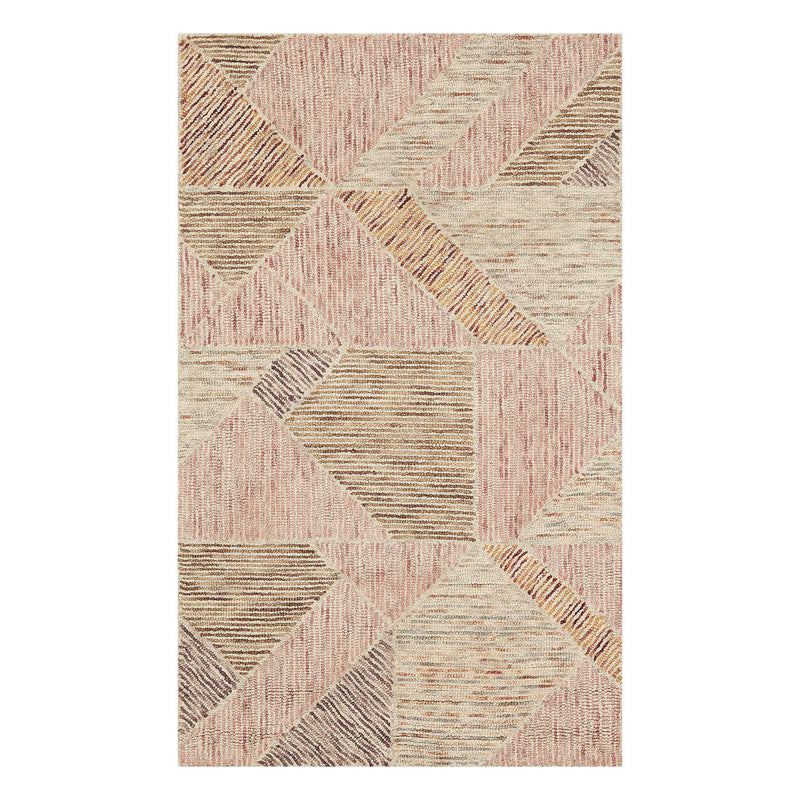 Tracey Boyd Sherman Gold Blush Geo Design Accent Rug