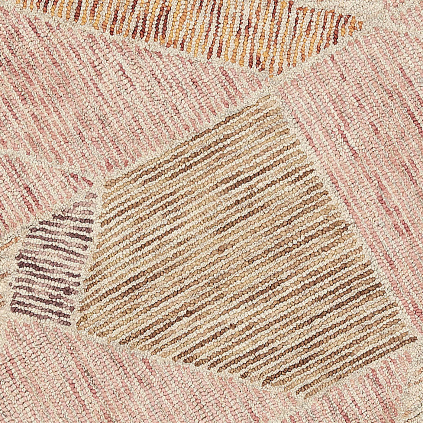 Tracey Boyd Sherman Gold Blush Geo Design Accent Rug — detail view 1