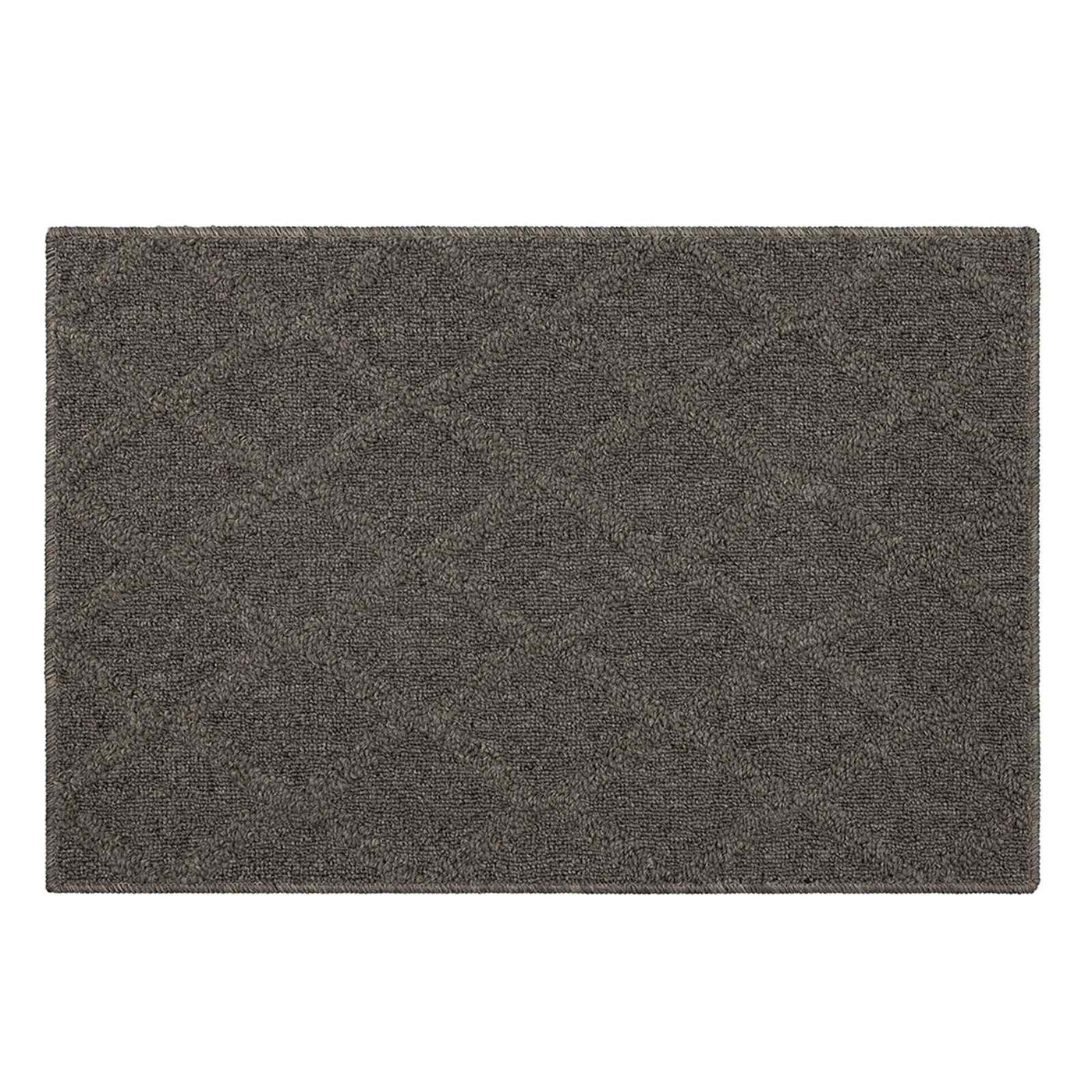 Adair Grey Diamond Design Washable Accent Rug