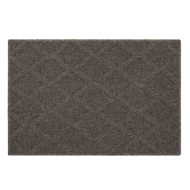 Adair Grey Diamond Design Washable Accent Rug