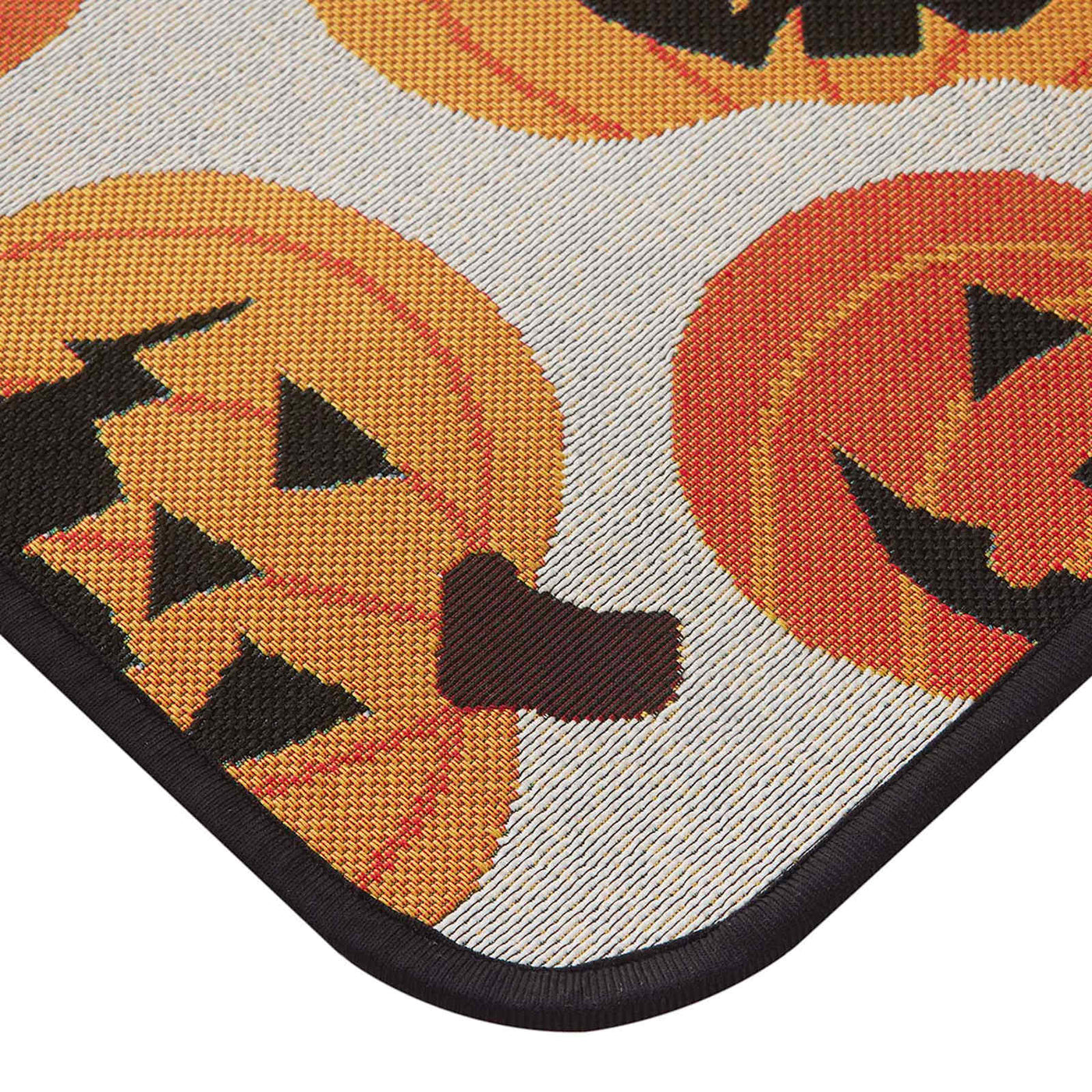 All Over Jack O Lanterns Washable Kitchen Rug — detail view 1