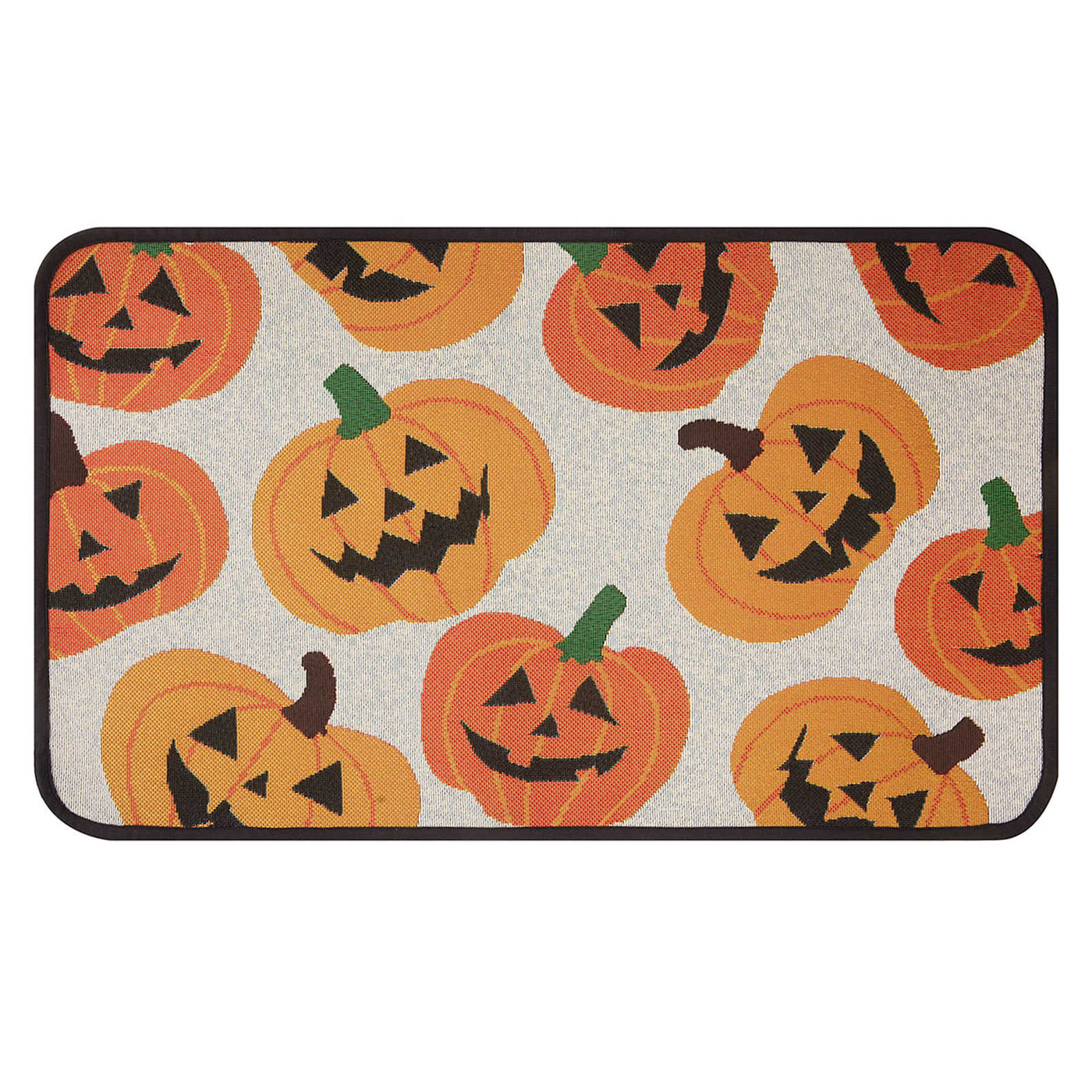 All Over Jack O Lanterns Washable Kitchen Rug