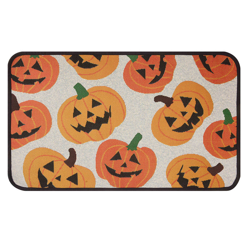 All Over Jack O Lanterns Washable Kitchen Rug