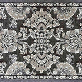 Arrington Grey Taupe Traditional Floral Washable Accent Rug — detail view 1