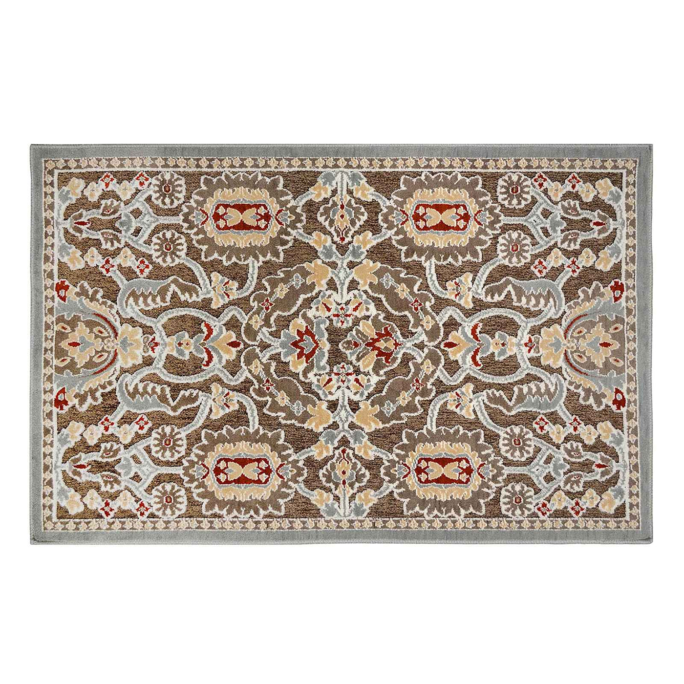 Arrington Taupe Spice Medallion Washable Accent Rug