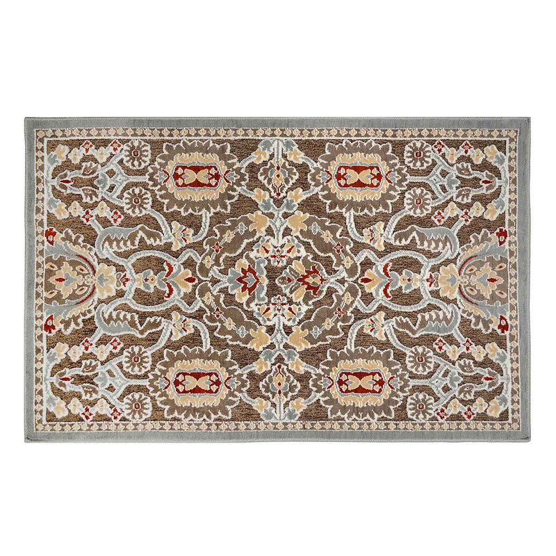 Arrington Taupe Spice Medallion Washable Accent Rug