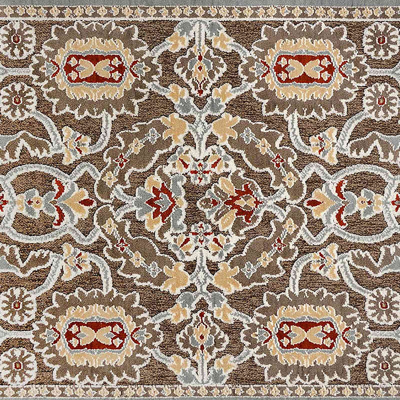Arrington Taupe Spice Medallion Washable Accent Rug — detail view 1