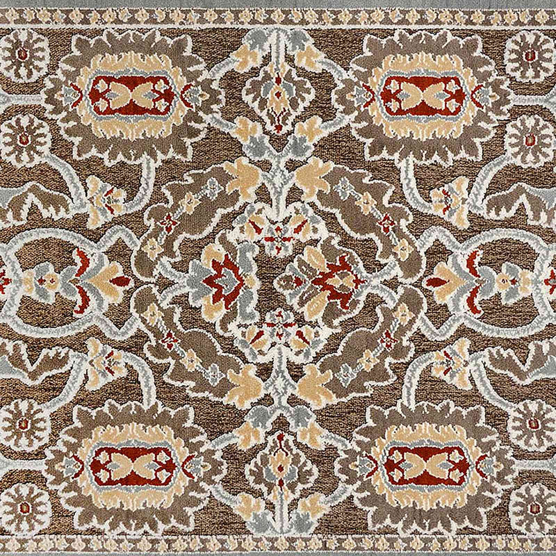 Arrington Taupe Spice Medallion Washable Accent Rug