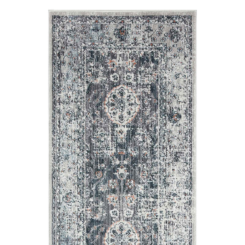 Honeybloom Cypress Grey Medallion Runner Rug