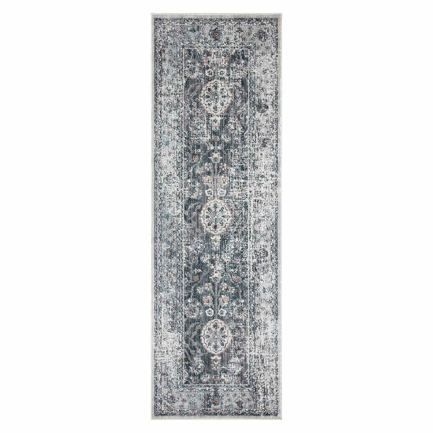 Honeybloom Cypress Grey Medallion Runner Rug
