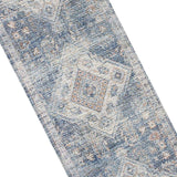 Whittington Blue Floral Medallion Runner — detail view 3