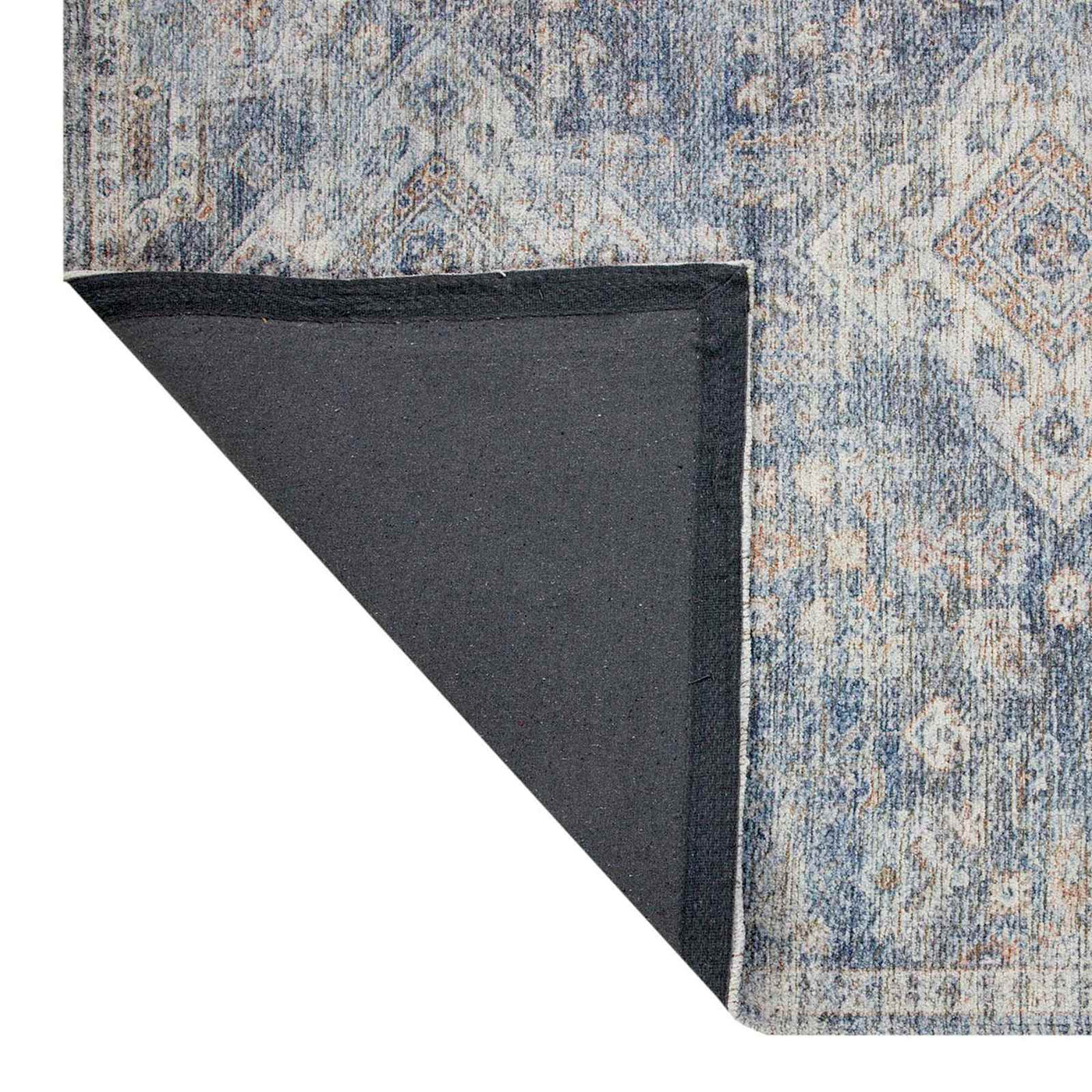Whittington Blue Floral Medallion Runner — detail view 2