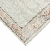 Pink Multicolor Tribal Washable Accent Rug — detail view 1