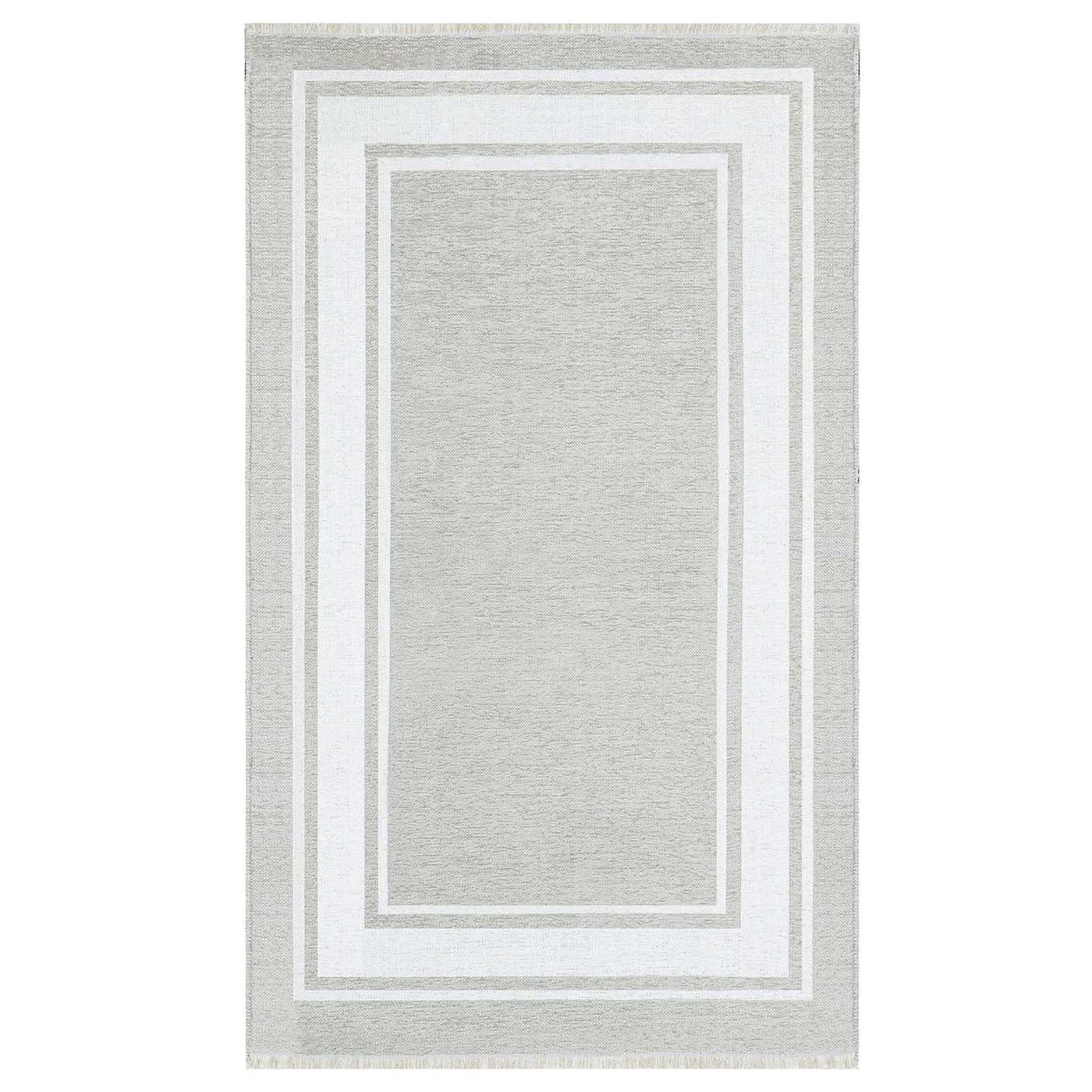 Providence Noa Grey Border Washable Accent Rug — detail view 1