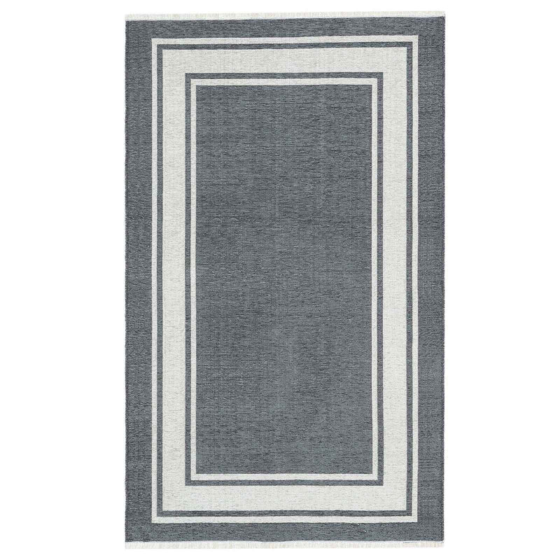 Providence Noa Grey Border Washable Accent Rug