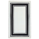 Providence Noa Black White Border Washable Accent Rug — detail view 1