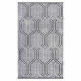 Crosby St. Kilim Geo Matrix Washable Accent Rug — Grey