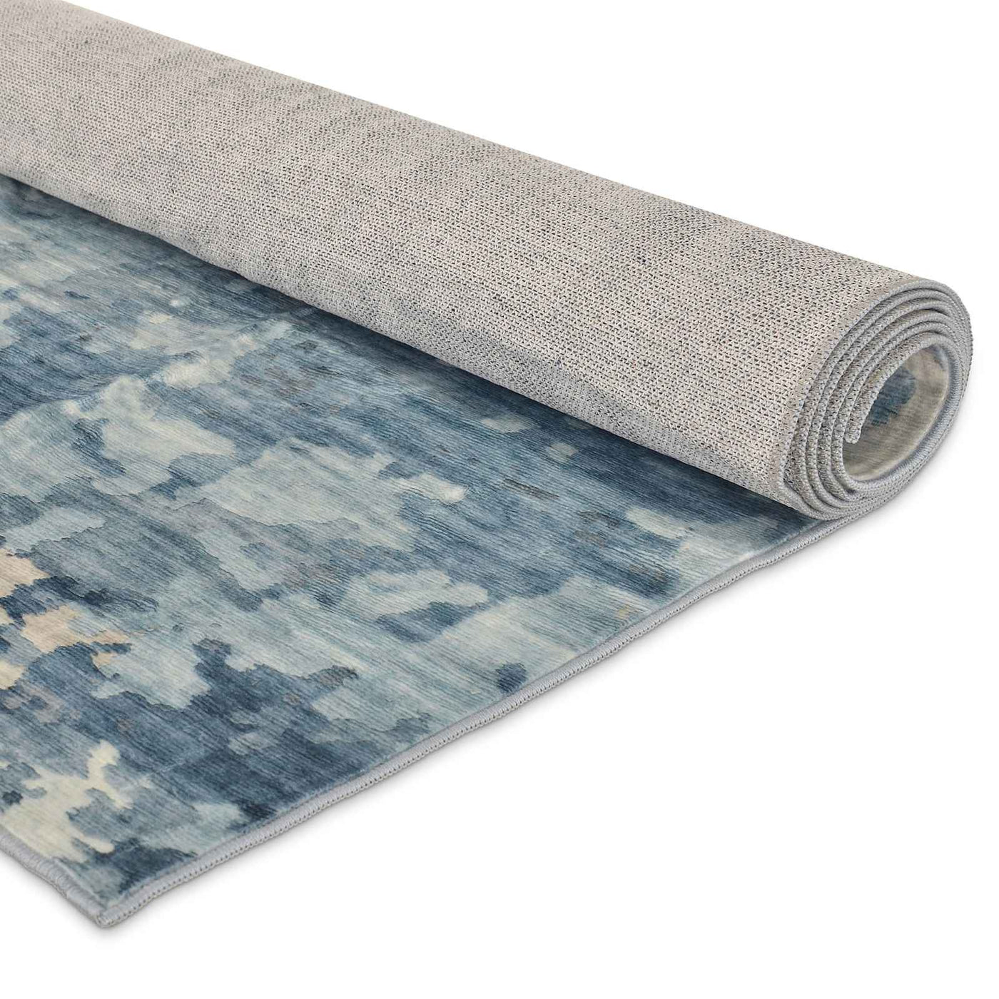 Crosby St. Dove Grey Splash Patterned Washable Accent Rug — detail view 2