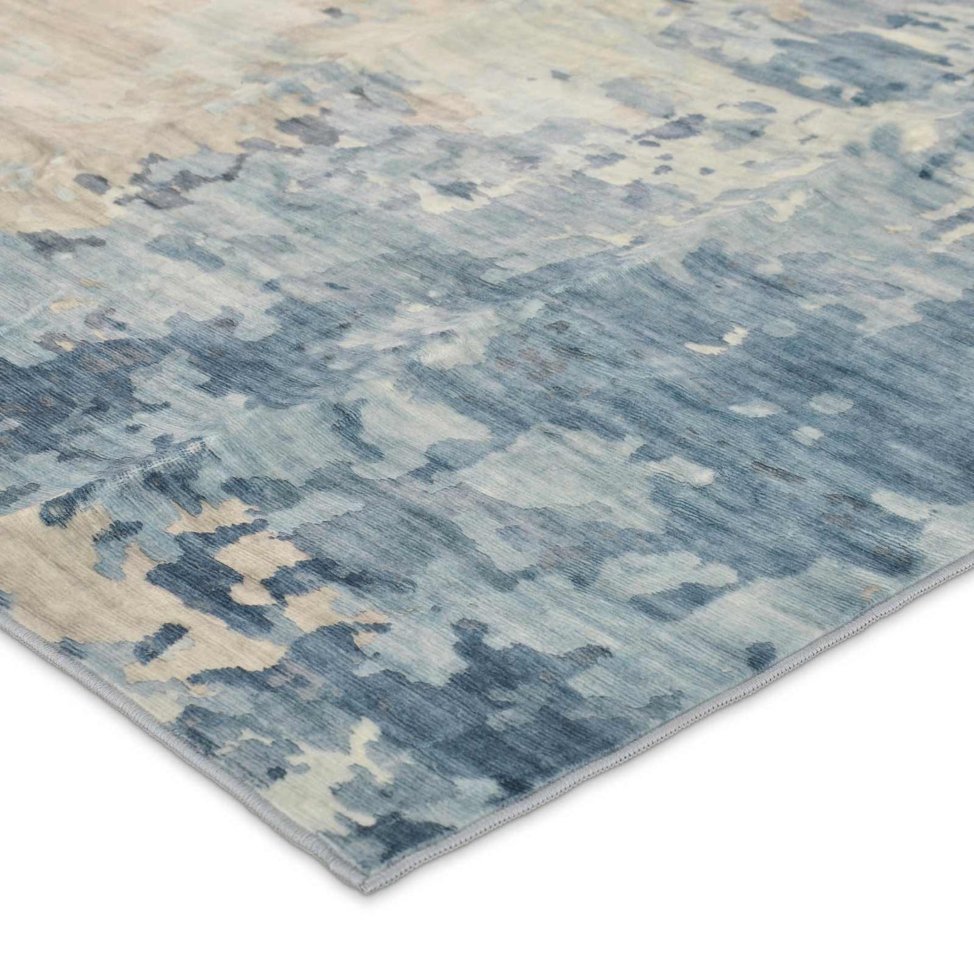 Crosby St. Dove Grey Splash Patterned Washable Accent Rug — detail view 1