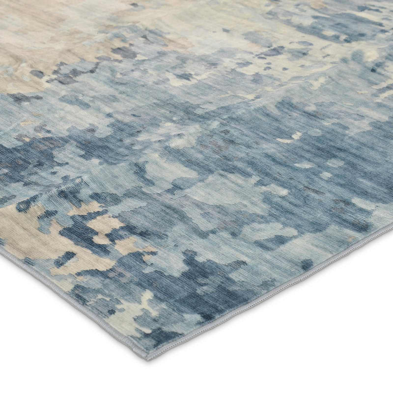 Crosby St. Dove Grey Splash Patterned Washable Accent Rug