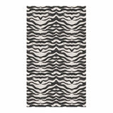 Found Fable Dove Grey Black Tiger Patterned Washable Accent Rug