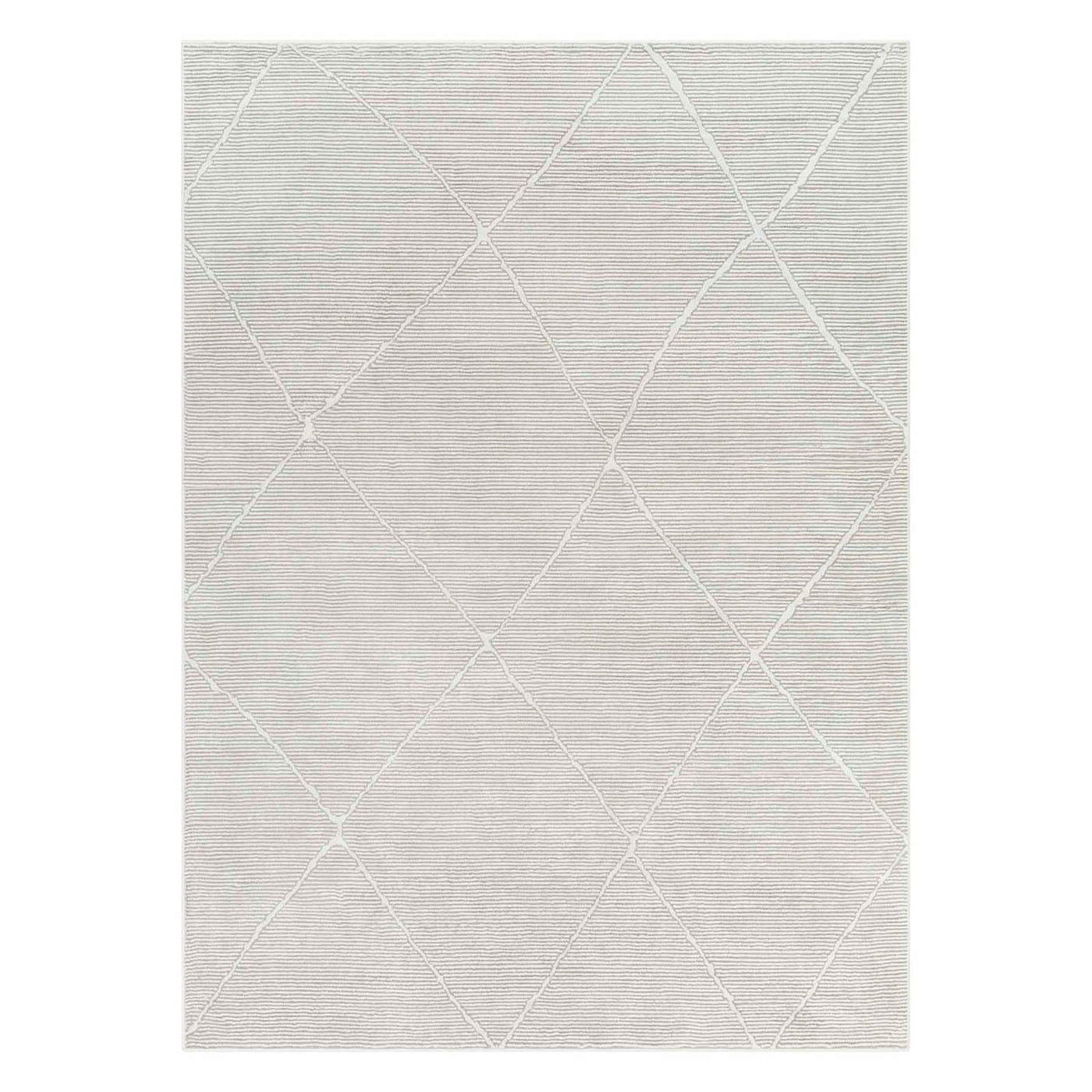 Alder Grey Diamond Design Washable Accent Rug