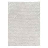 Alder Grey Diamond Design Washable Accent Rug
