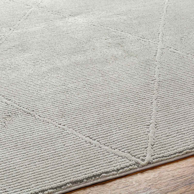 Alder Grey Diamond Design Washable Runner