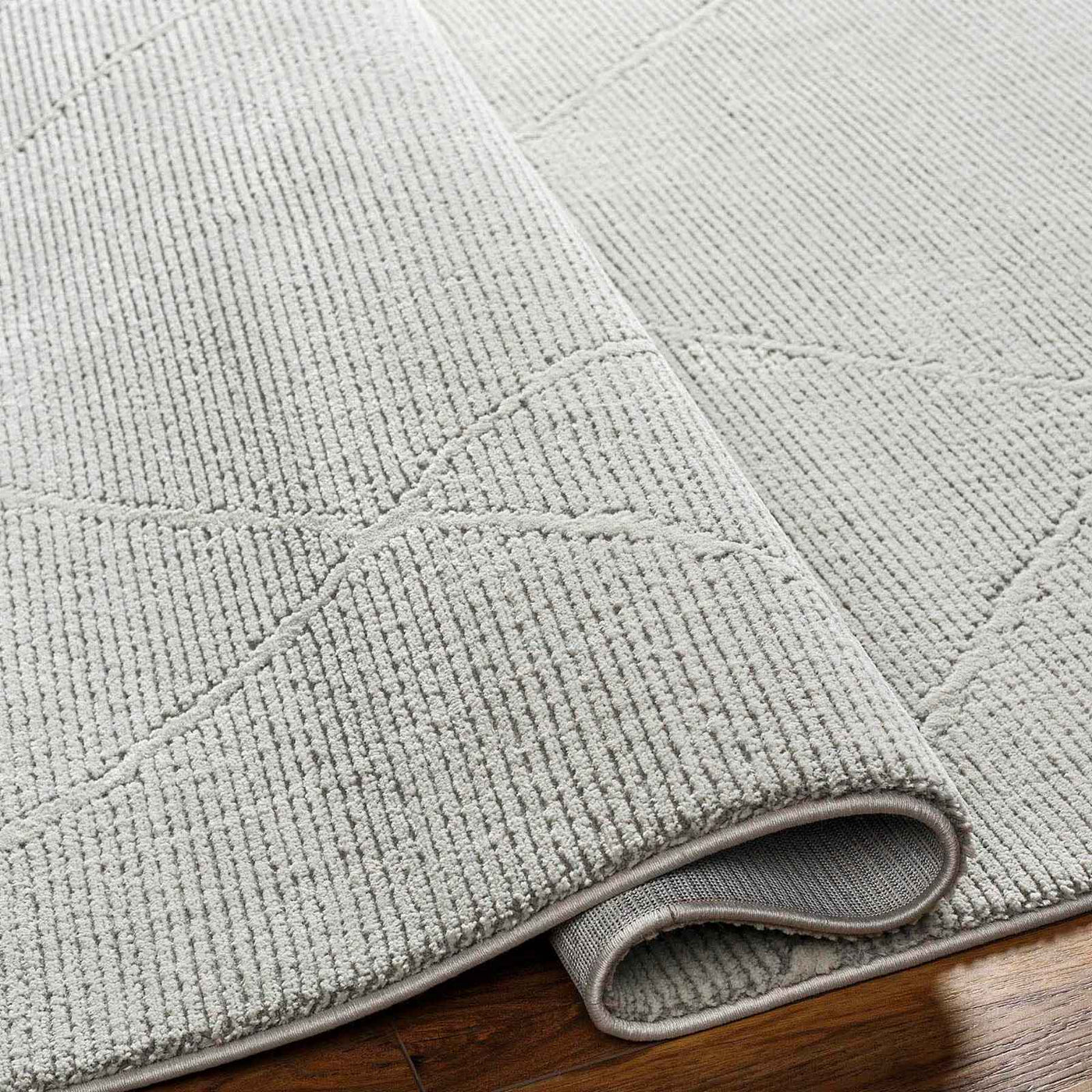 Alder Grey Diamond Design Washable Runner — detail view 3