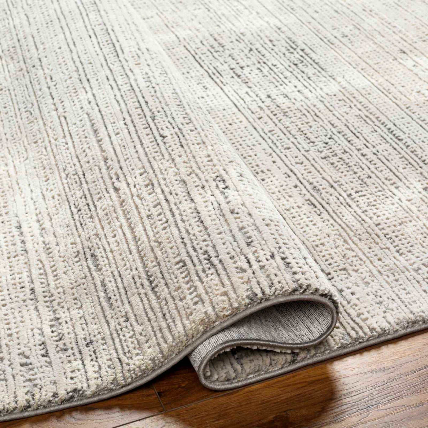 Alder Taupe High Low Washable Accent Rug — detail view 2