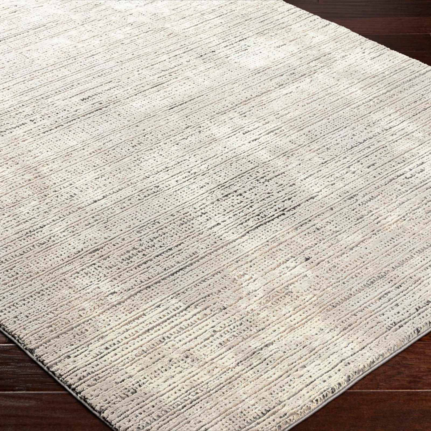 Alder Taupe High Low Washable Accent Rug — detail view 1