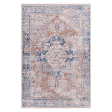 Colin Blue Medallion Washable Accent Rug