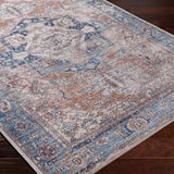 Colin Blue Medallion Washable Accent Rug — detail view 1
