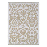 Beige Flower Plastic Outdoor Area Rug