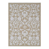 Beige Flower Plastic Outdoor Area Rug — detail view 1