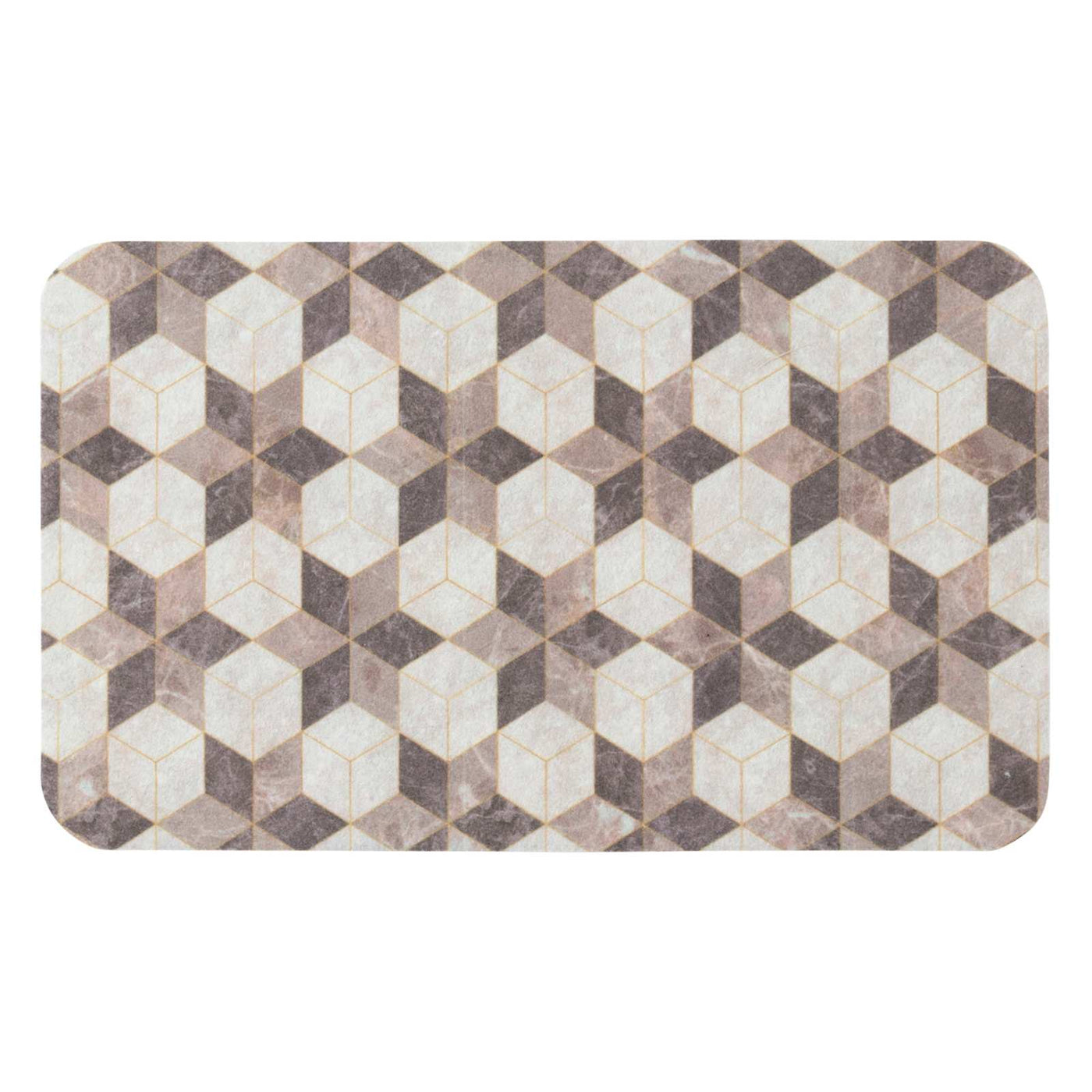 Beige Grey Tiles Echo Doormat