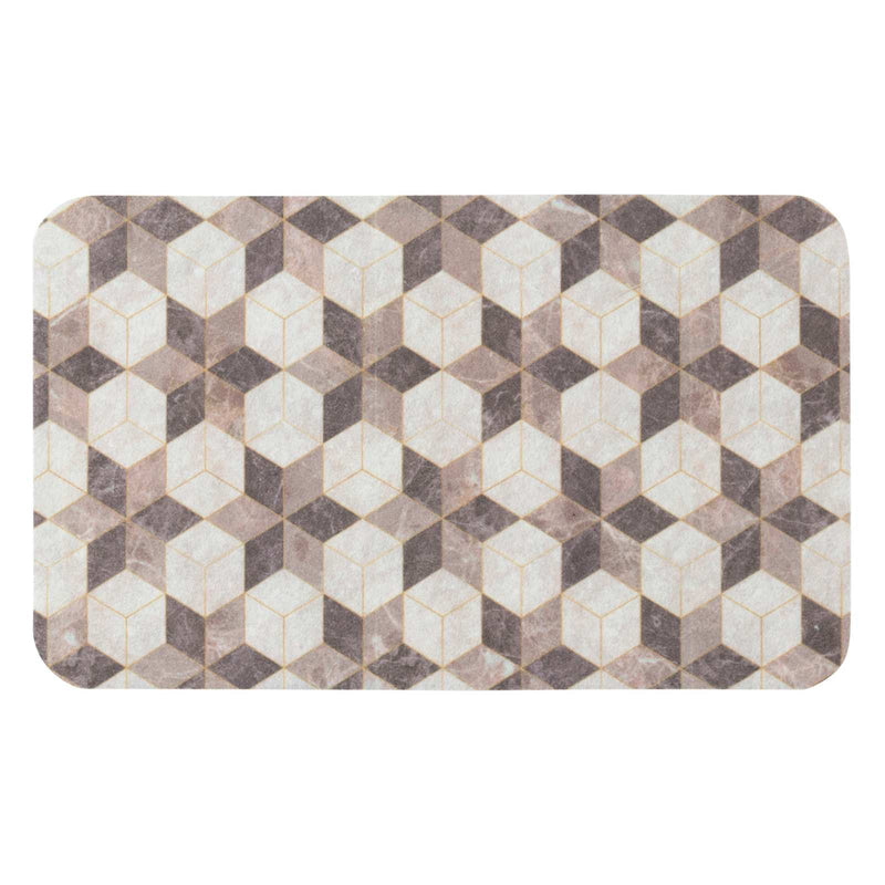 Beige Grey Tiles Echo Doormat