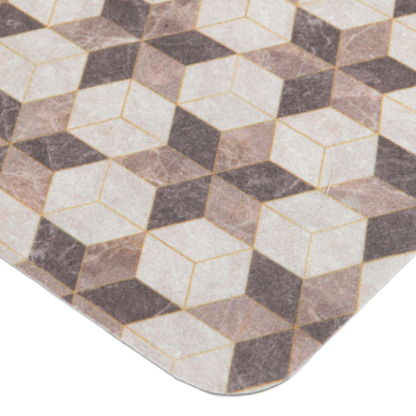 Beige Grey Tiles Echo Doormat — detail view 1
