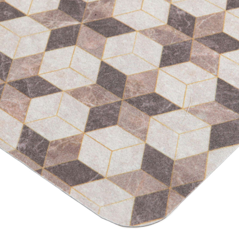 Beige Grey Tiles Echo Doormat