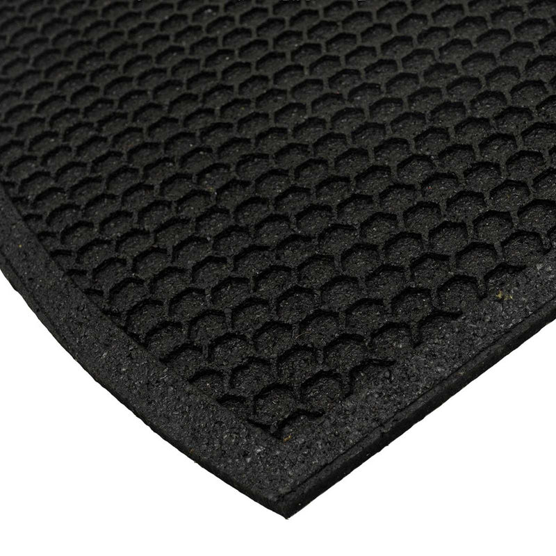 Black Honeycomb Matrix Slice Doormat