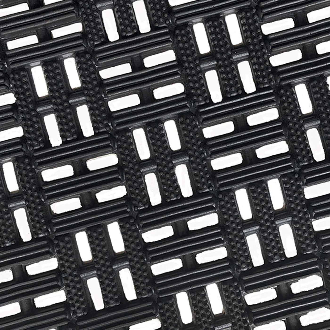 Black Parquet Bad Weather Doormat — detail view 1