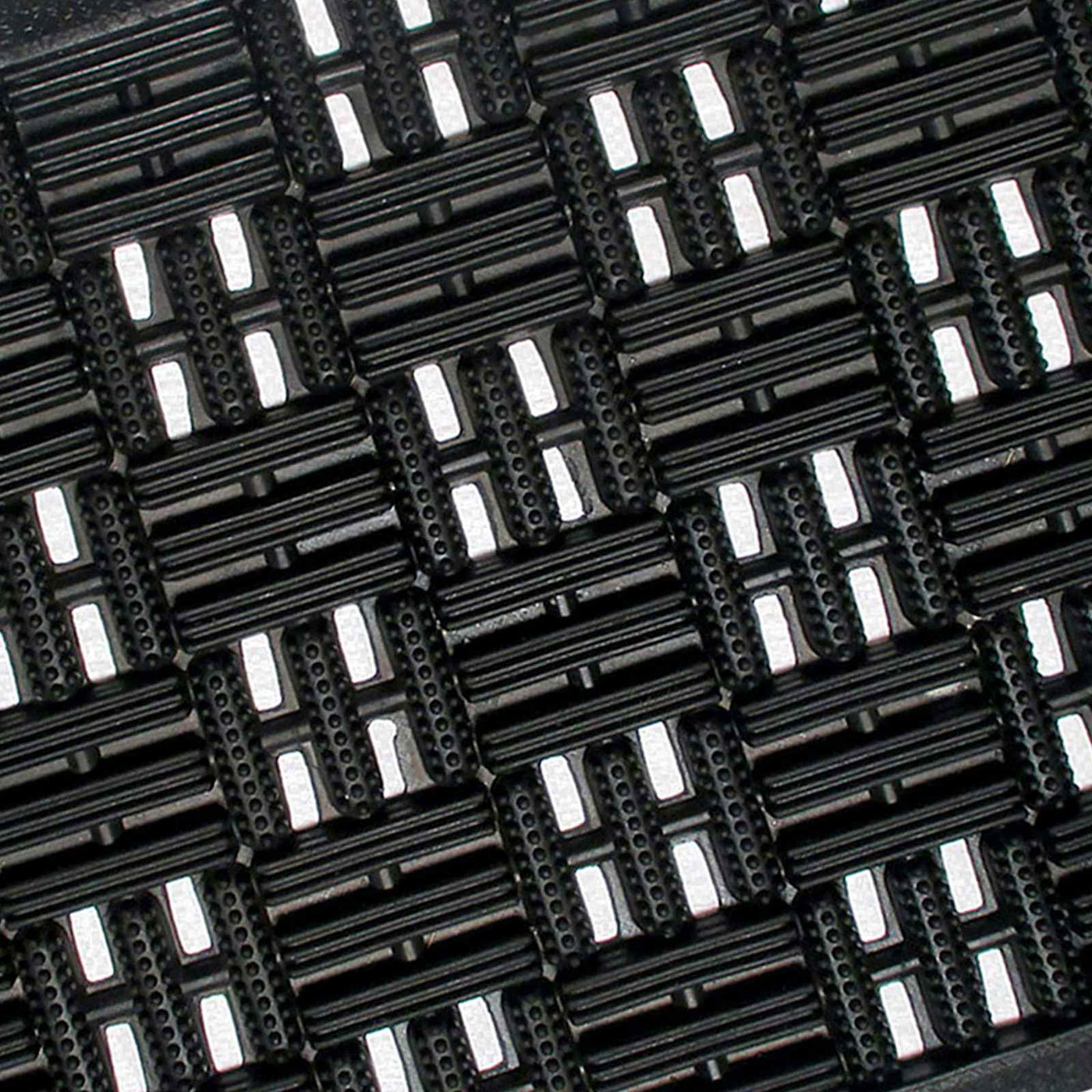 Black Parquet Rubber Doormat — detail view 1