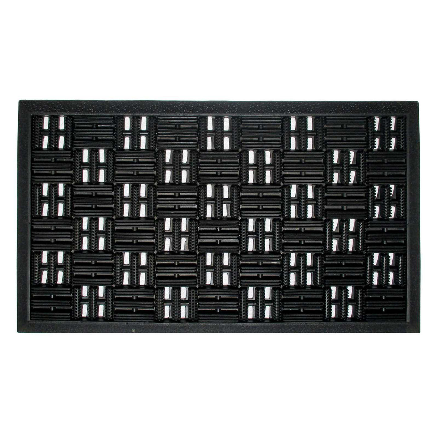 Black Parquet Rubber Doormat