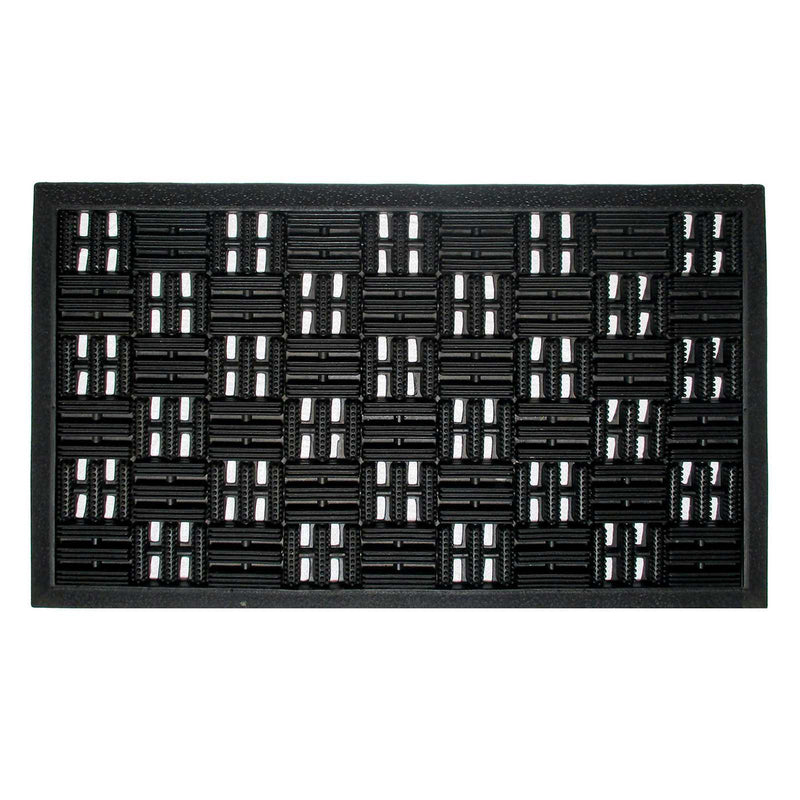 Black Parquet Rubber Doormat
